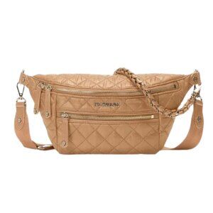 MZ Wallace Small Crosby Crossbody Sling Bag in Caramel